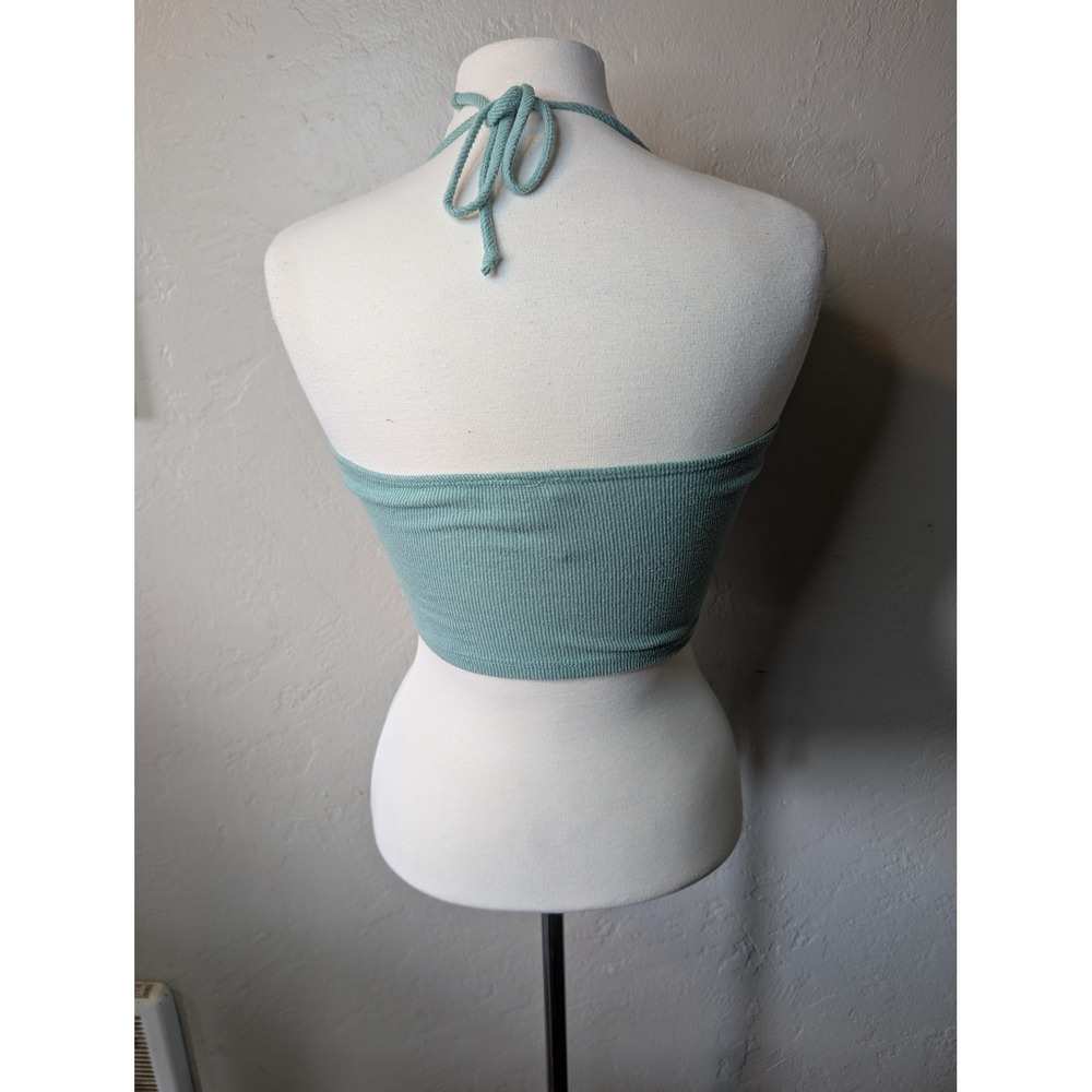 Lunachix Y2K Adjustable Halter Top Teal womens size XS - Picture 3 of 4